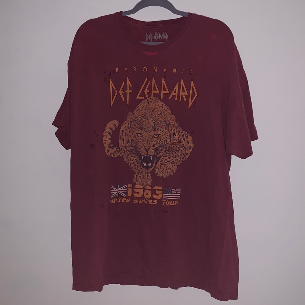 Oversized Urban Outfitters T-Shirt Dress Deff Leppard